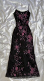 Retro Floral Exquisite Embroidered Spaghetti Strap A-Line Prom Dress Party Dress Evening Dress HZ1024