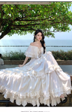 Vintage Ivory Strapless Ruffled Hem Design Elegant Beach Holiday A-Line Summer Dress HZ1024