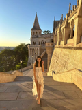 Fashion Irregular Ruffled Dress Hem Design A-line Sleeveless Spaghetti Strap Dress HZ1024