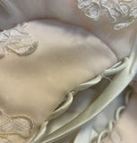 Retro Light Pink Sweetheart Applique Strapless Tulle Sweet 16 Quinceanera A-Line Evening Dress Ball Gown HZ1024