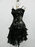 Vintage Shiny Beaded Spaghetti Strap A-Line Short Party Dress Cocktail Dress Homecoming Dress HZ1024