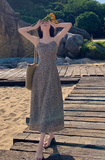 New Stylish Leopard Design A-Line Spaghetti Strap Dress HZ1024