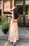 New Simple Fashion Floral Design A-Line Beach Holiday Halter Dress HZ1024