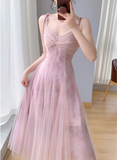 Vintage Simple Pink Plaid Elegant Design Short Sleeves Women Dress HZ1024