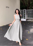 Simple Fashion Pink Design Elegant A-line Sleeveless Women Vest Dress HZ1024