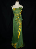 Purple Vintage Floral Embellished Sheath Gown Evening Dress HZ1024