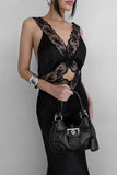 Sexy Black Lace Sleeveless Hollow Out Evening Gown Ball Gown HZ1024