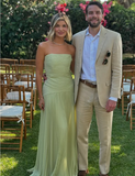 Simple Green Off Shoulder Sleeveless Mermaid Formal Prom Dress Evening Gown HZ1024