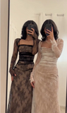 Sexy Sisters Strapless Lace Mermaid Ankle-Length Ball Gown HZ1024