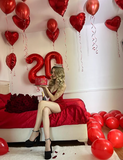 20th Birthday Sexy Red Spaghetti Strap V Neck Velvet Bodycon Mini Birthday Party Dress Prom Dress HZ1024