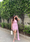 Sweetheart Pink Strapless Sleeveless Bodycon Mermaid Short Party Dress Homecoming Dress HZ1024