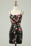 Charming Appliques Spaghetti Straps Bodycon Design A-line Homecoming Dress HZ1024