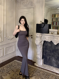 Simple Fashion Mermaid Design A-line Spaghetti Strap Dress HZ1024