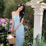 New Fashion Pink Floaral Design Short Sleeves A-Line Women Long Dress HZ1024