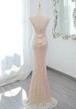 Lovely Sequins Mermaid Straps Long Party Dress, Sequins Mermaid Formal Dress HZ1024